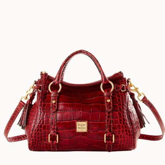 Dooney & Bourke Handbags - Dooney & Bourke 'Fino' Crocodile Red Satchel Bag - OS